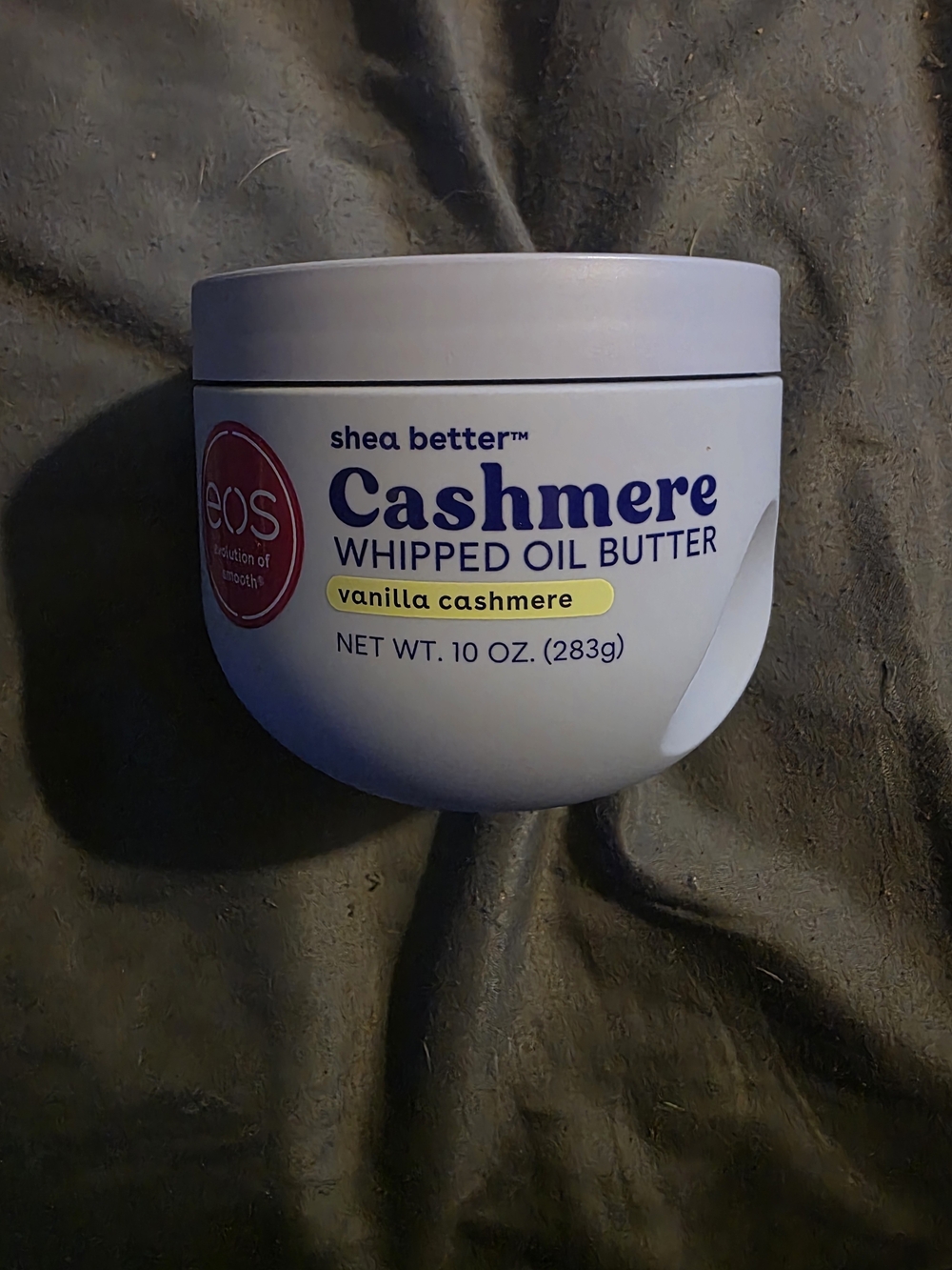 eos Cashmere Whipped Oil Butter - White with Red Accent